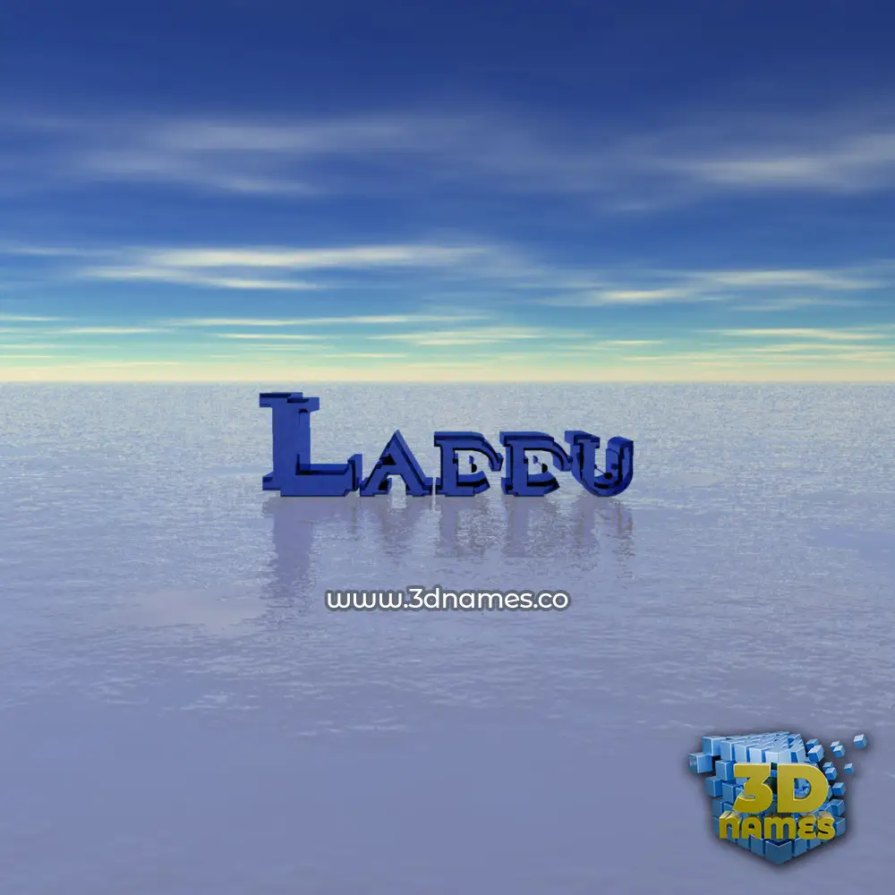 laddu in Horizon style - 3D name wallpaper
