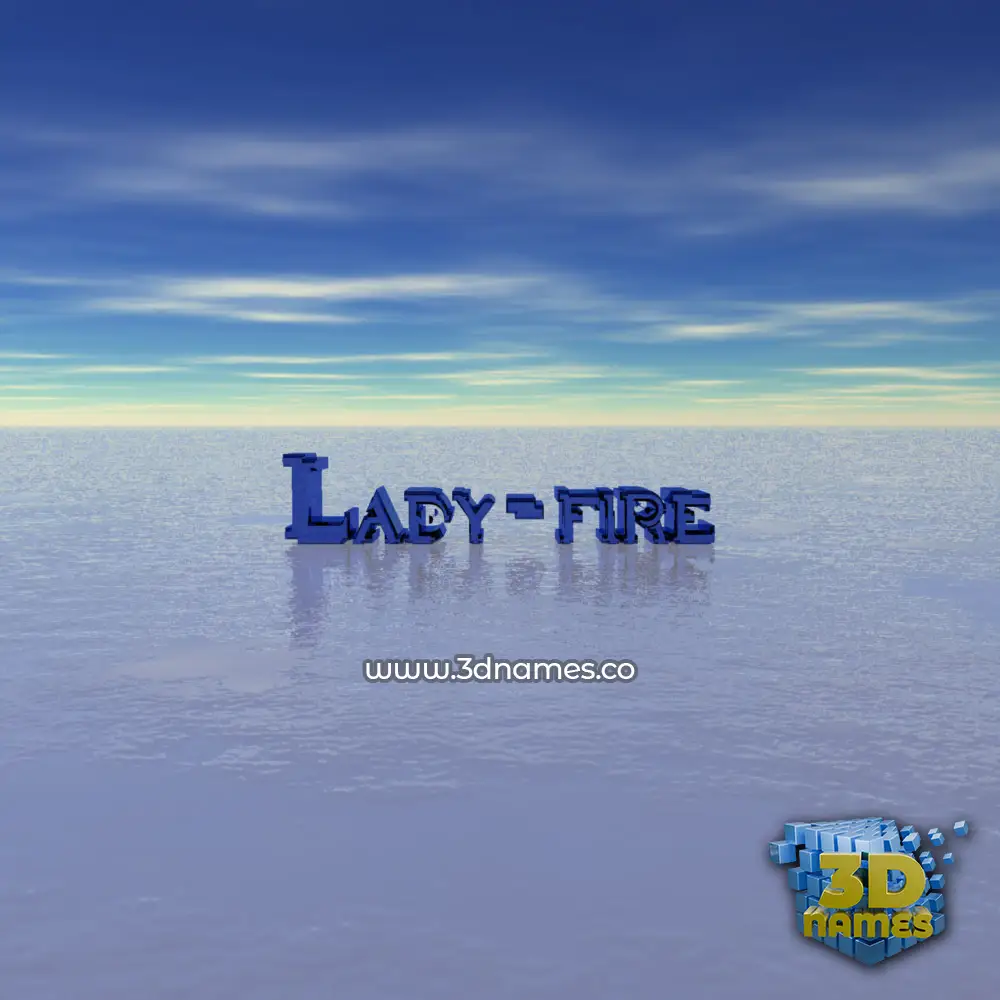 lady-fire in Horizon style - 3D name wallpaper
