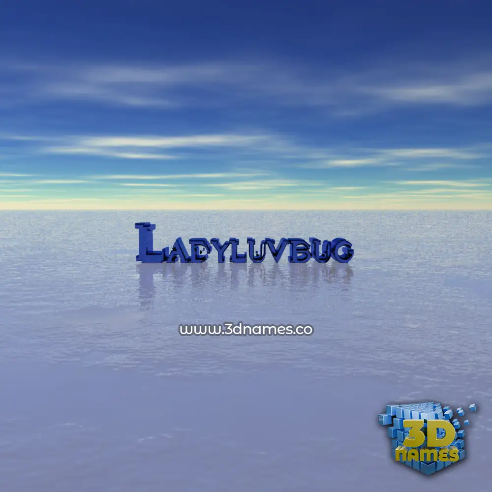 ladyluvbug in Horizon style - 3D name wallpaper