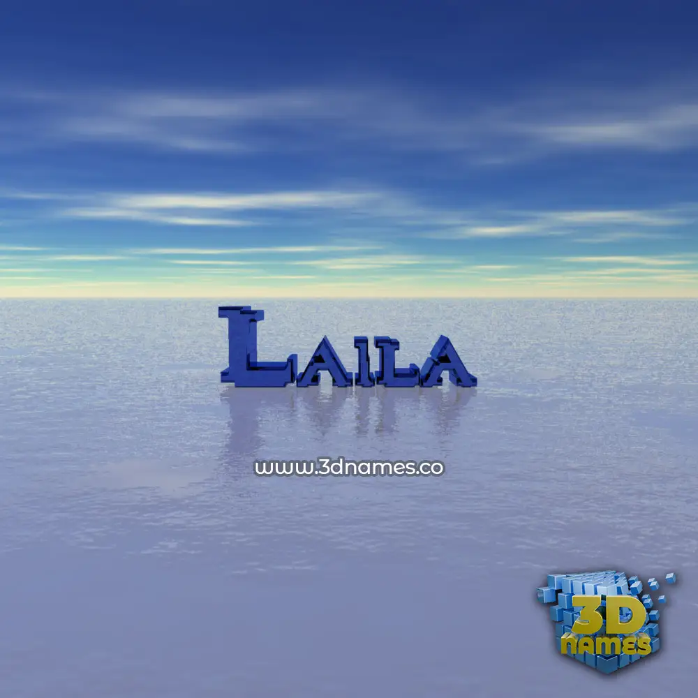 laila in Horizon style - 3D name wallpaper