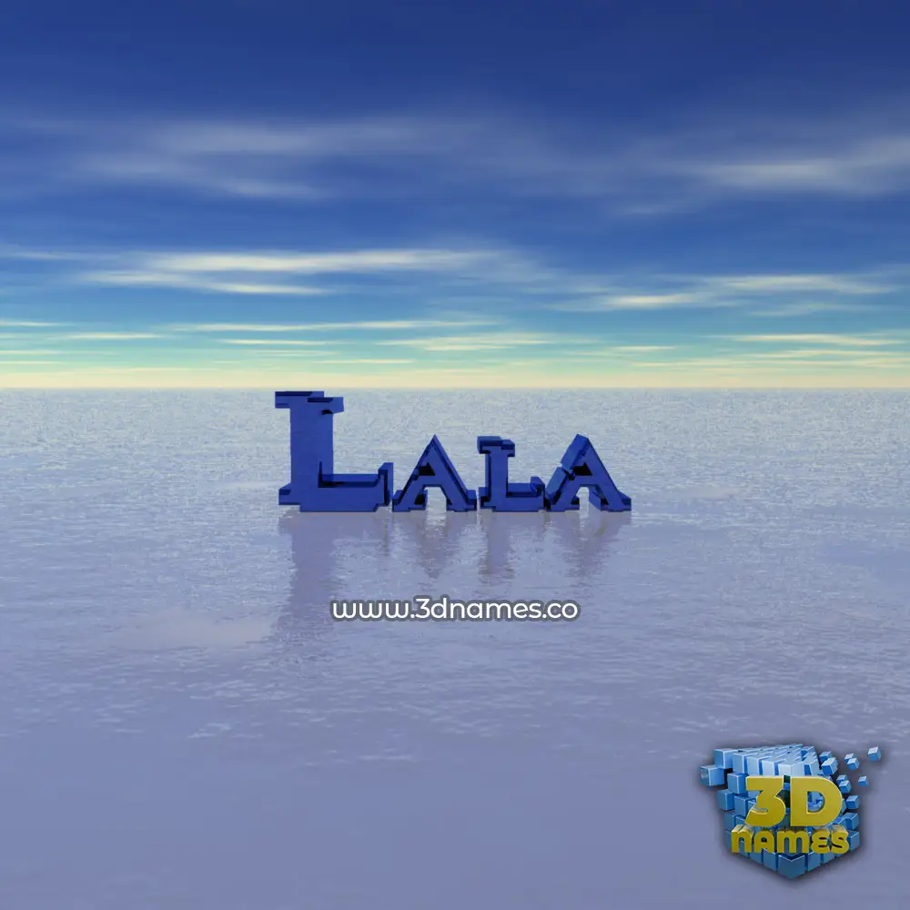 lala in Horizon style - 3D name wallpaper