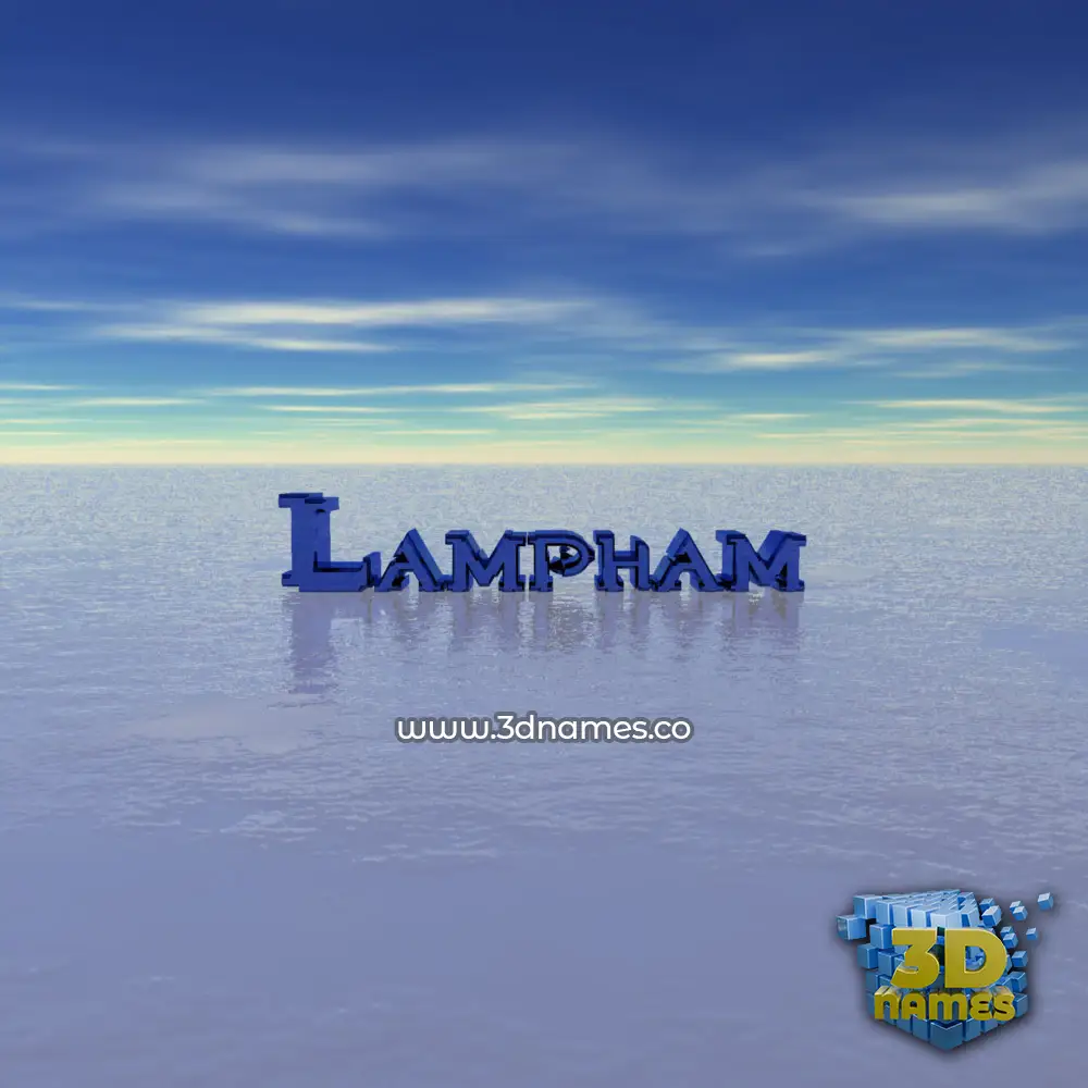 lampham in Horizon style - 3D name wallpaper