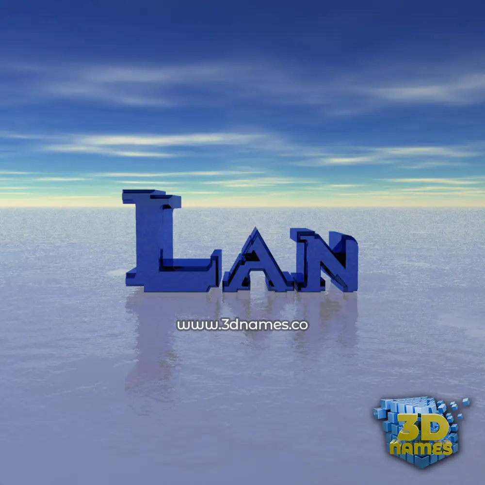 lan in Horizon style - 3D name wallpaper