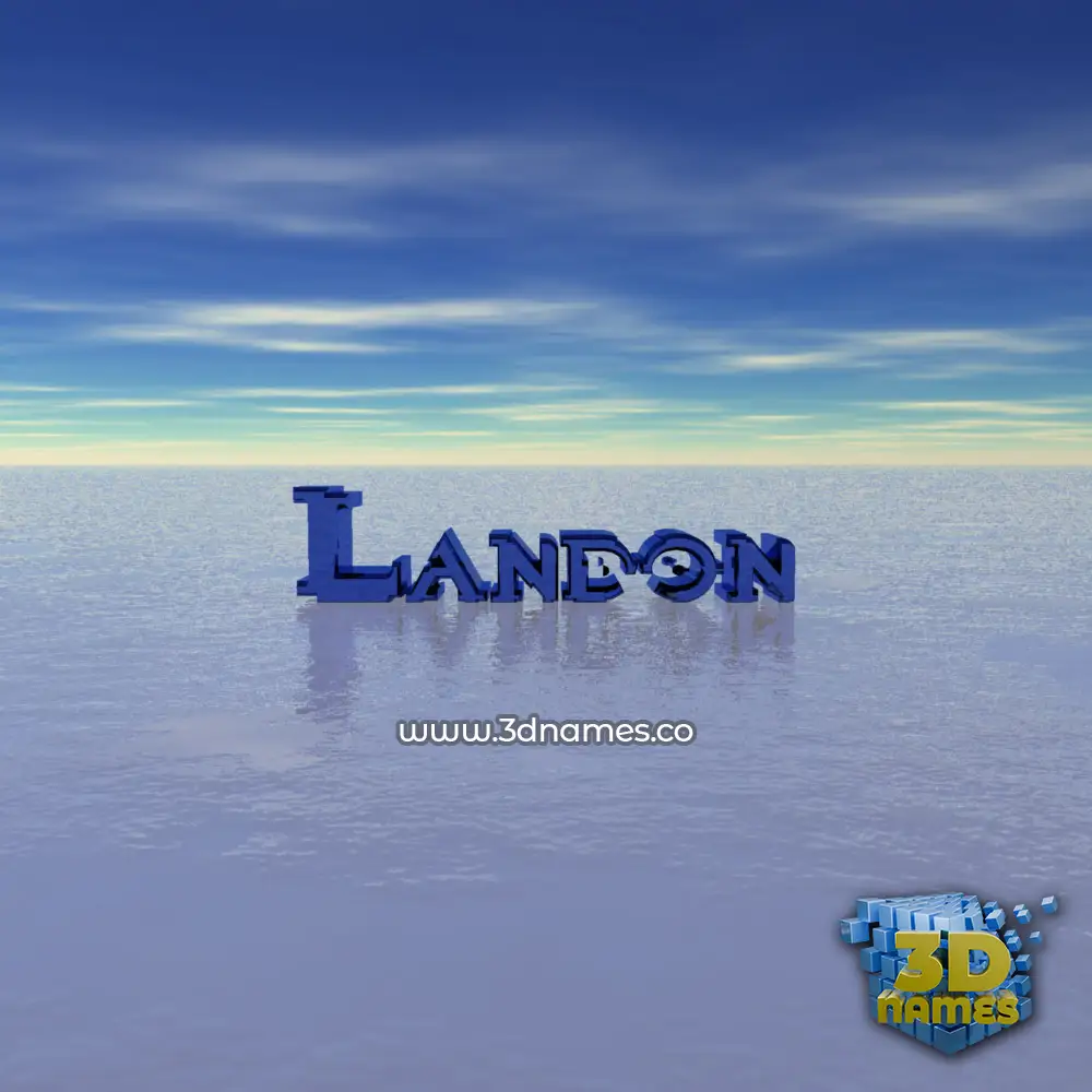 landon in Horizon style - 3D name wallpaper