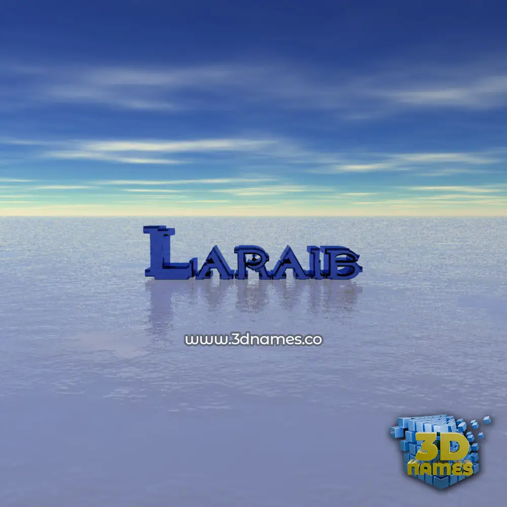 laraib in Horizon style - 3D name wallpaper