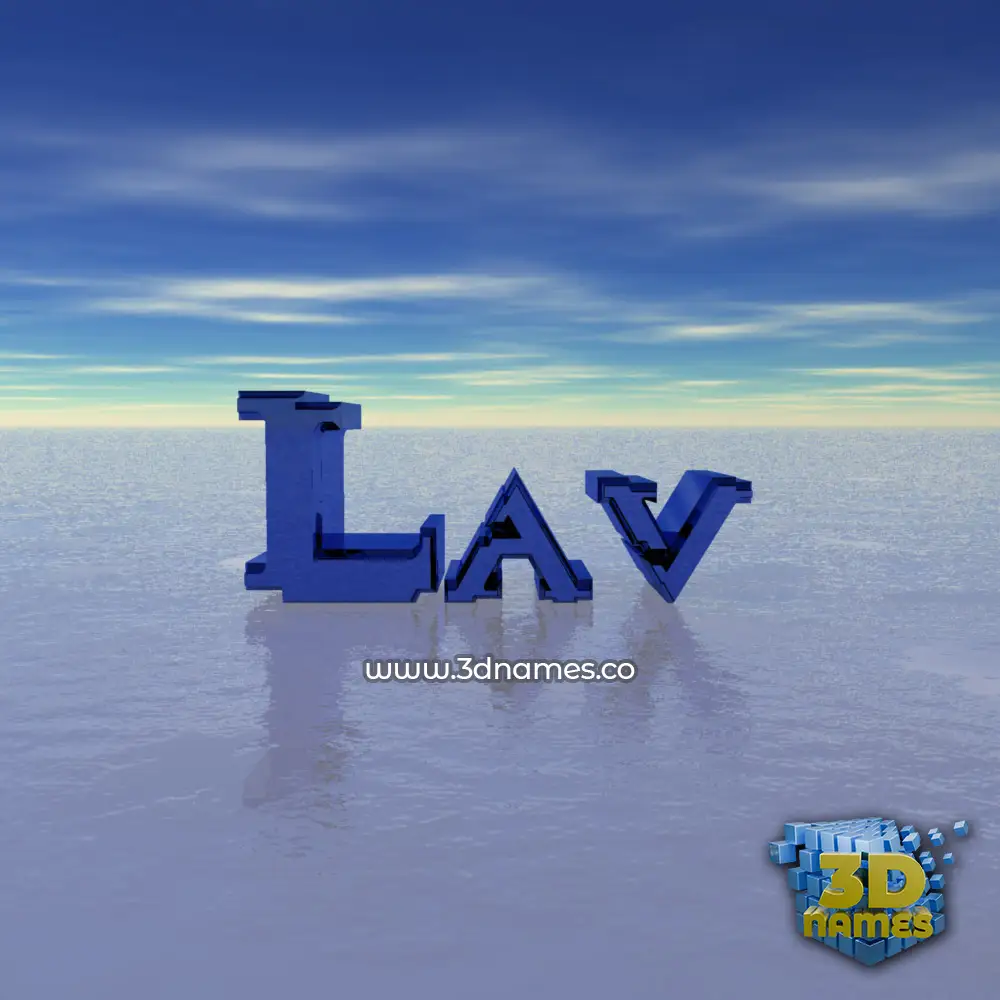 lav in Horizon style - 3D name wallpaper