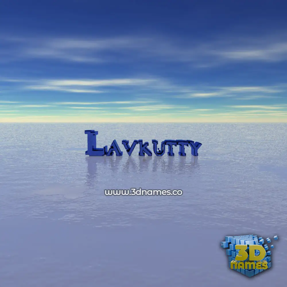 lavkutty in Horizon style - 3D name wallpaper
