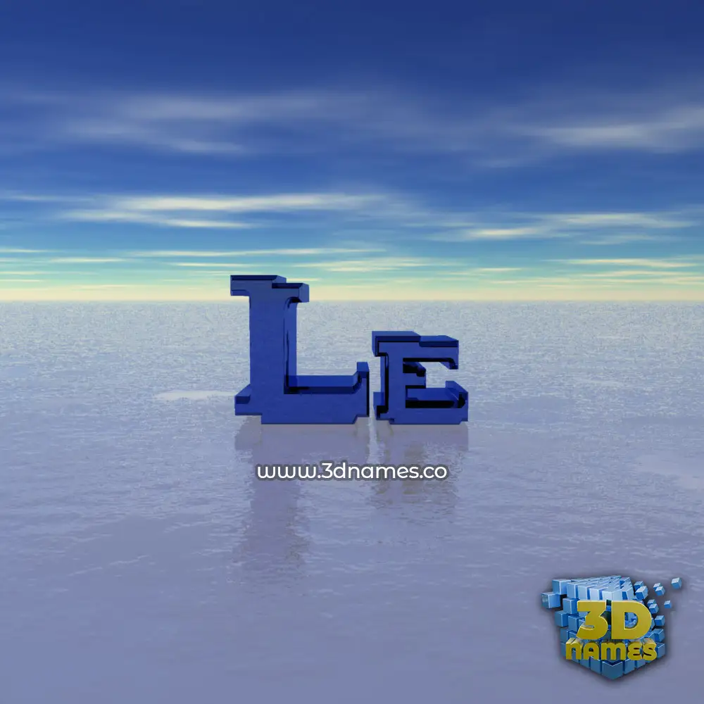 le in Horizon style - 3D name wallpaper