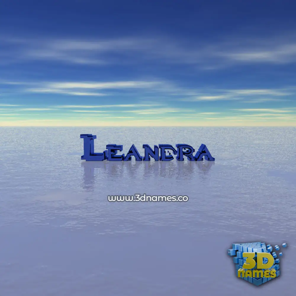 leandra in Horizon style - 3D name wallpaper