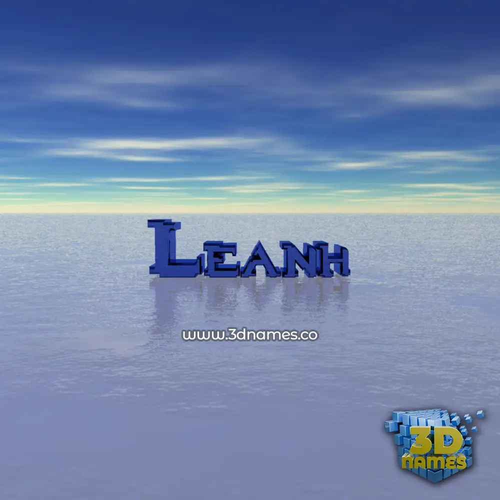 leanh in Horizon style - 3D name wallpaper