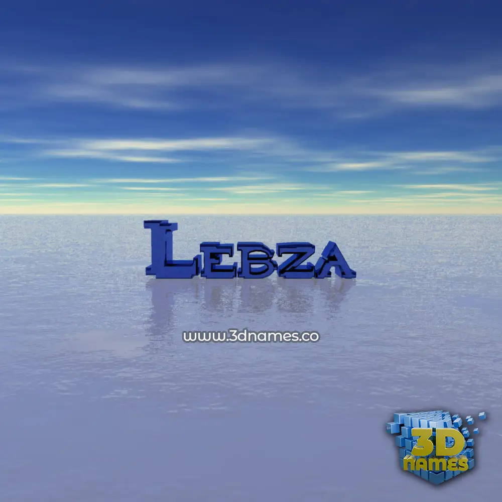 lebza in Horizon style - 3D name wallpaper