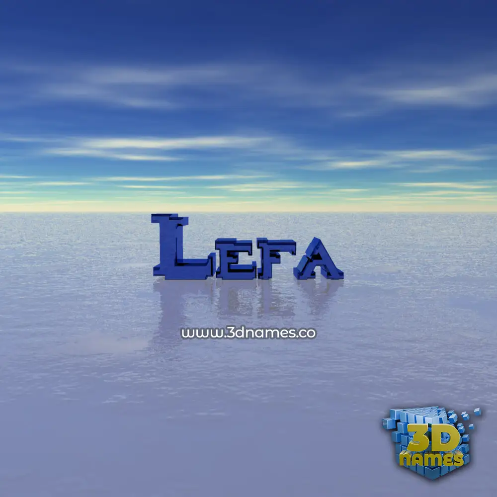 lefa in Horizon style - 3D name wallpaper