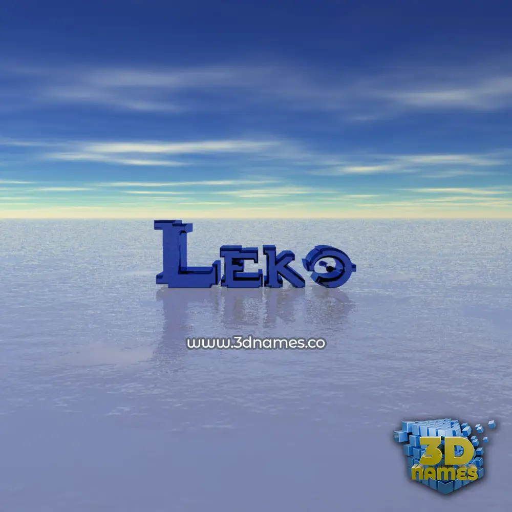 leko in Horizon style - 3D name wallpaper