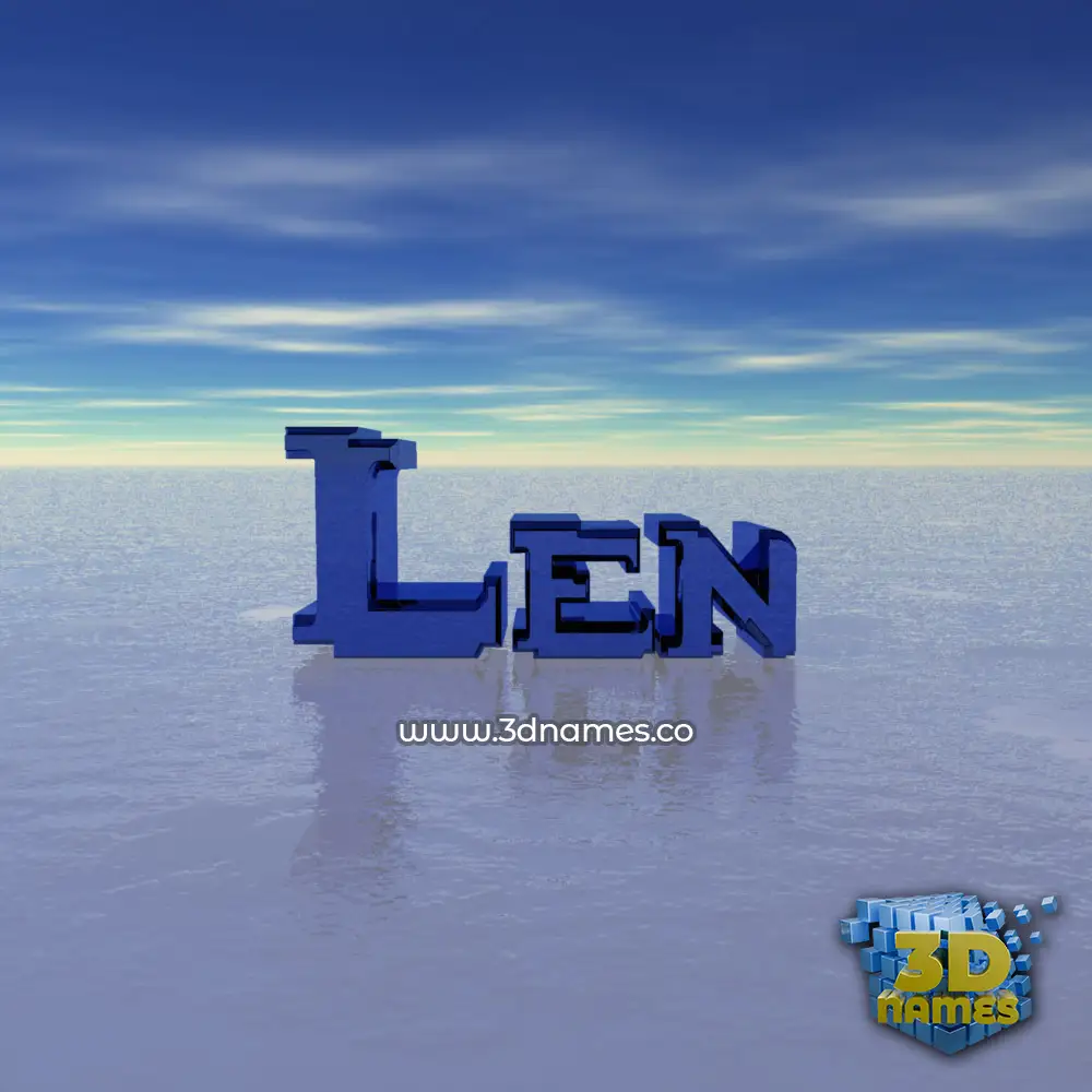 len in Horizon style - 3D name wallpaper