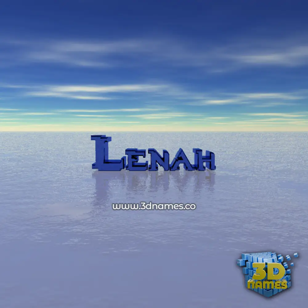 lenah in Horizon style - 3D name wallpaper