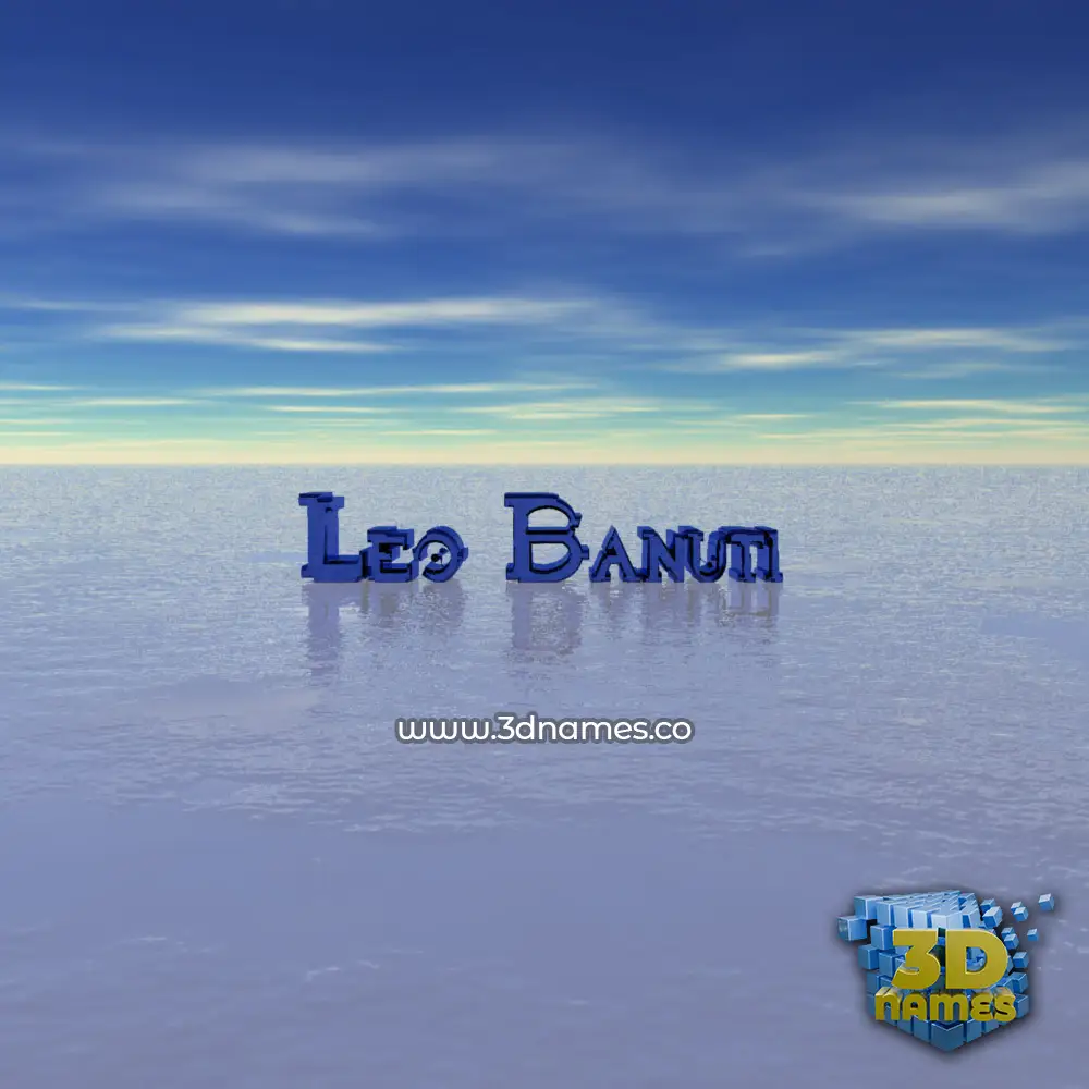 leo banuti in Horizon style - 3D name wallpaper