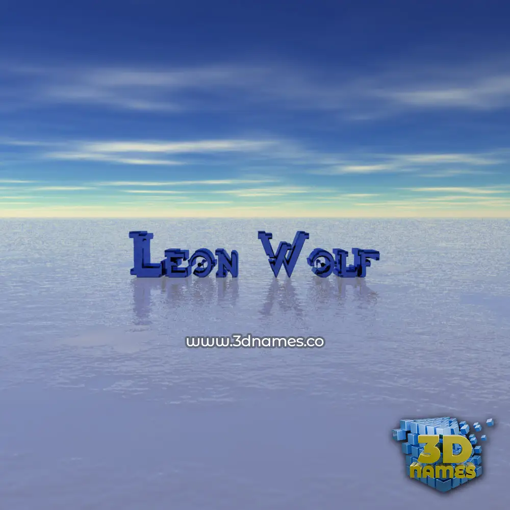 leon wolf in Horizon style - 3D name wallpaper