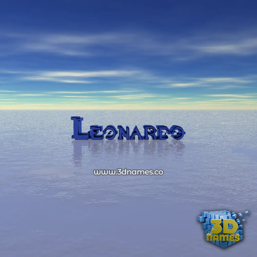 leonardo in Horizon style - 3D name wallpaper