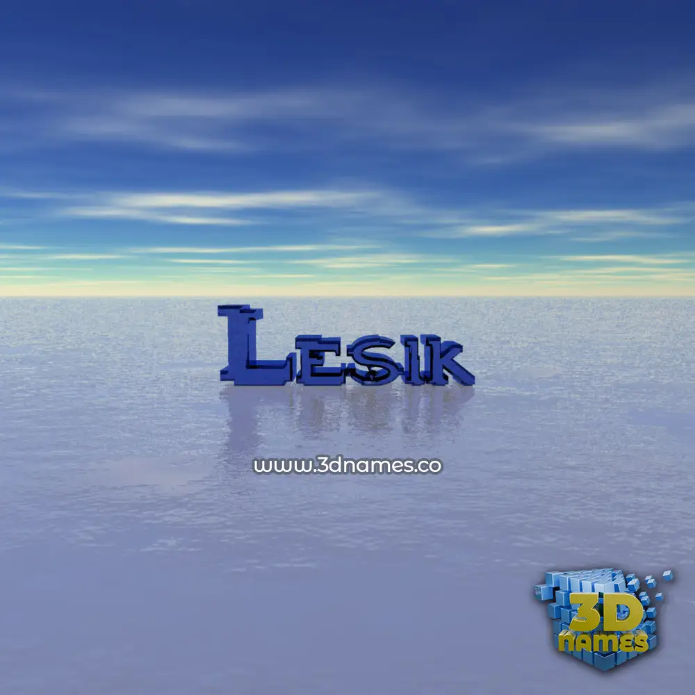 lesik in Horizon style - 3D name wallpaper