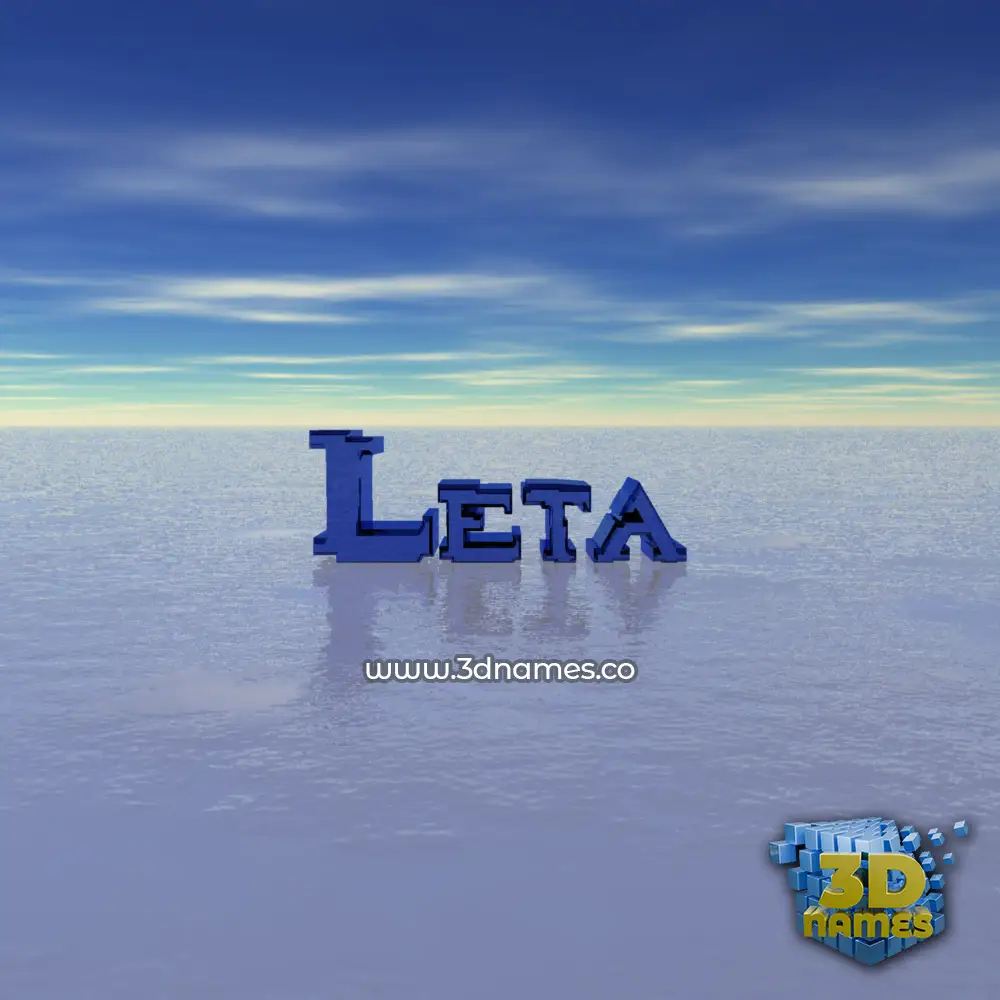 leta in Horizon style - 3D name wallpaper