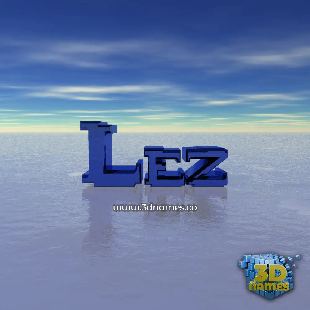 lez in Horizon style - 3D name wallpaper