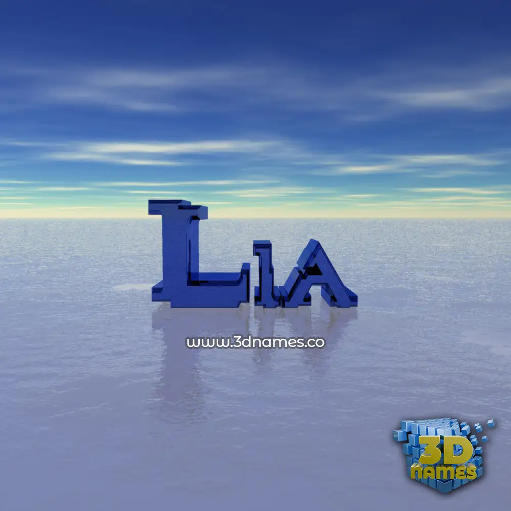 lia in Horizon style - 3D name wallpaper