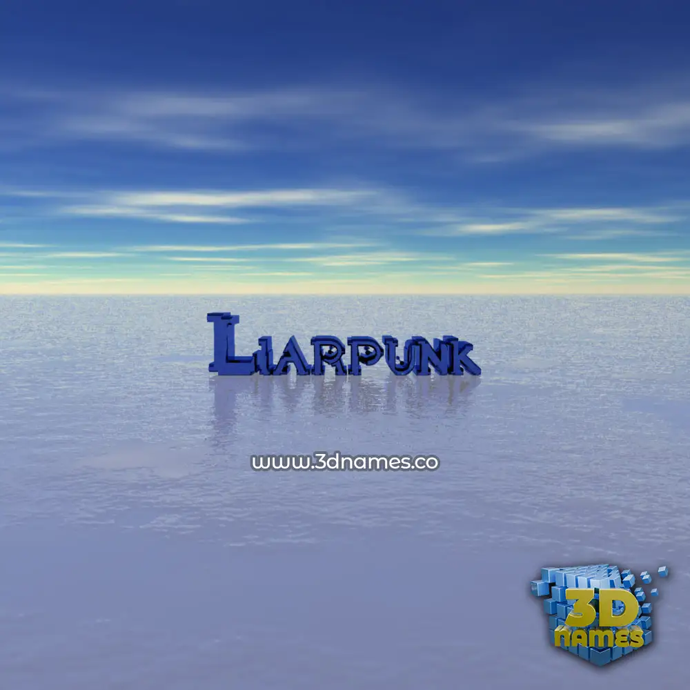 liarpunk in Horizon style - 3D name wallpaper