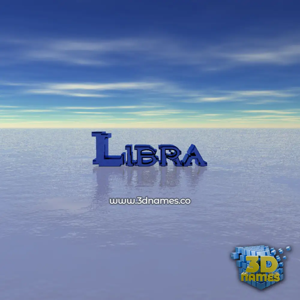 libra in Horizon style - 3D name wallpaper