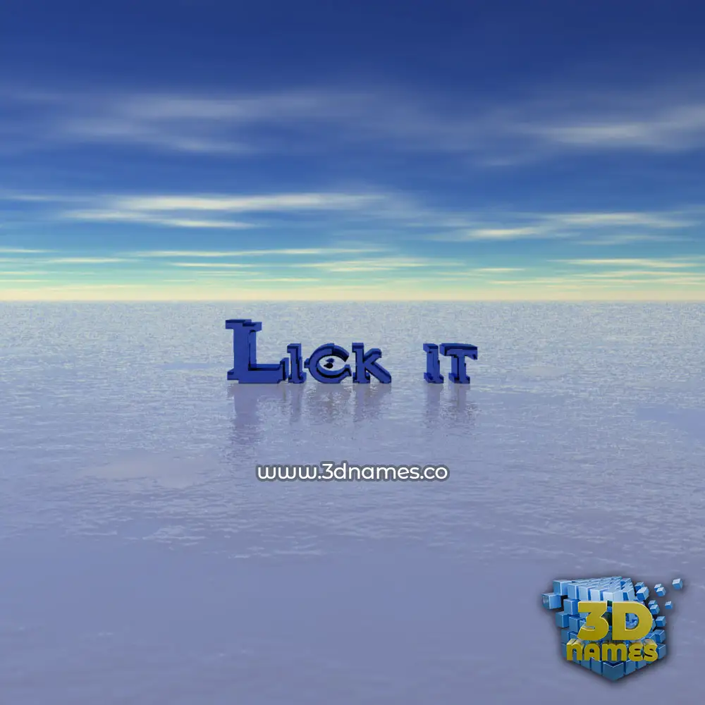lick it in Horizon style - 3D name wallpaper