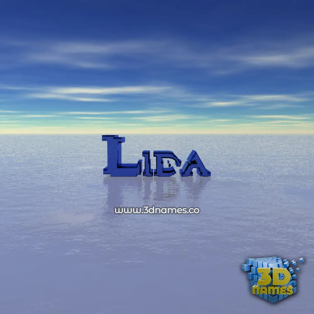 lida in Horizon style - 3D name wallpaper