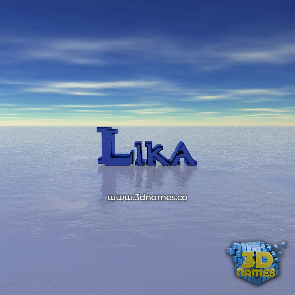 lika in Horizon style - 3D name wallpaper