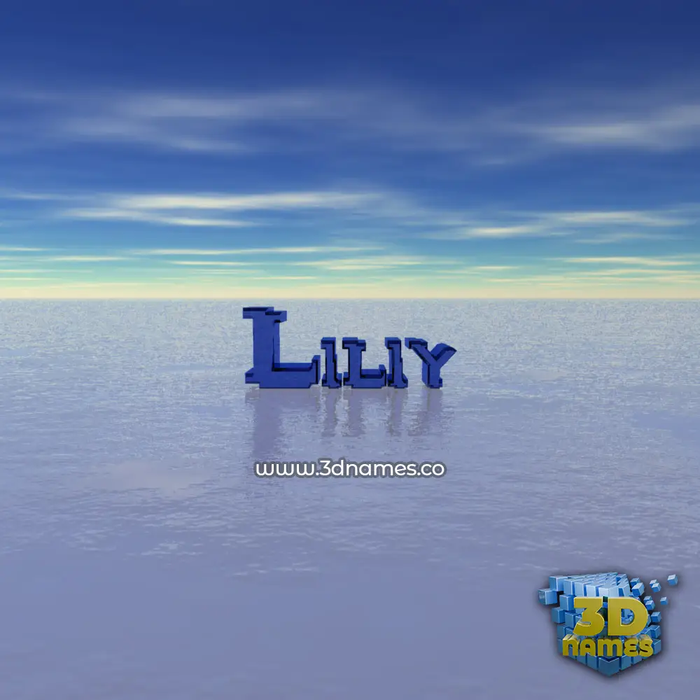 liliy in Horizon style - 3D name wallpaper