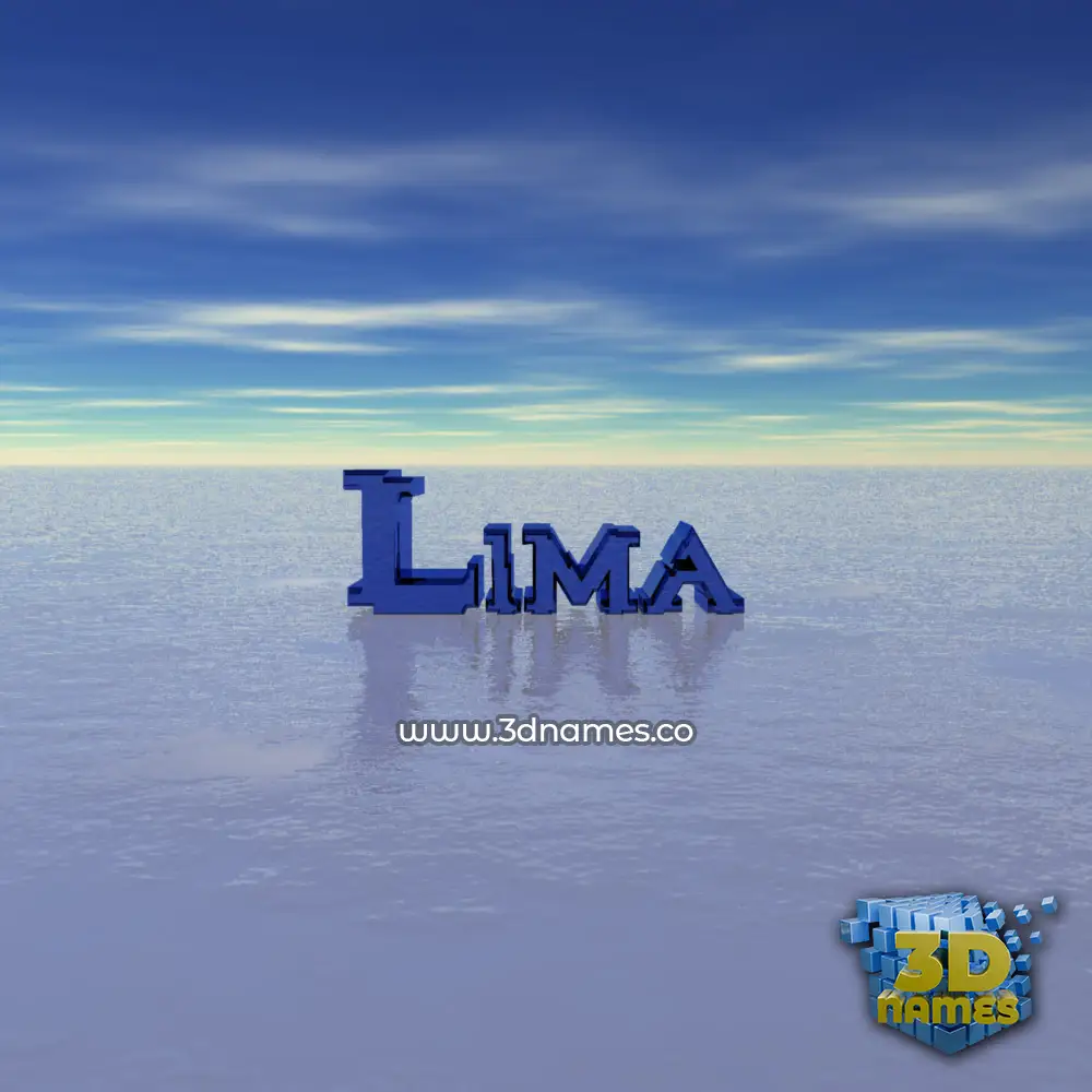lima in Horizon style - 3D name wallpaper