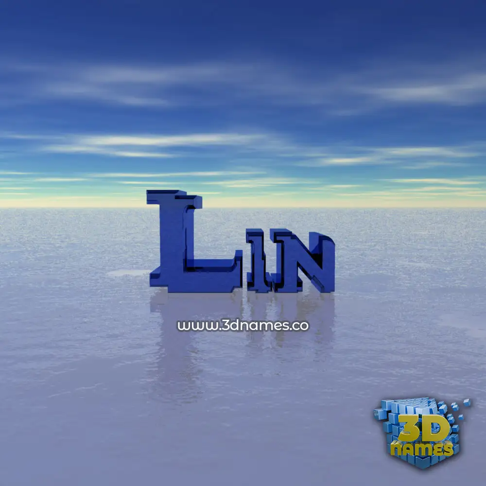 lin in Horizon style - 3D name wallpaper