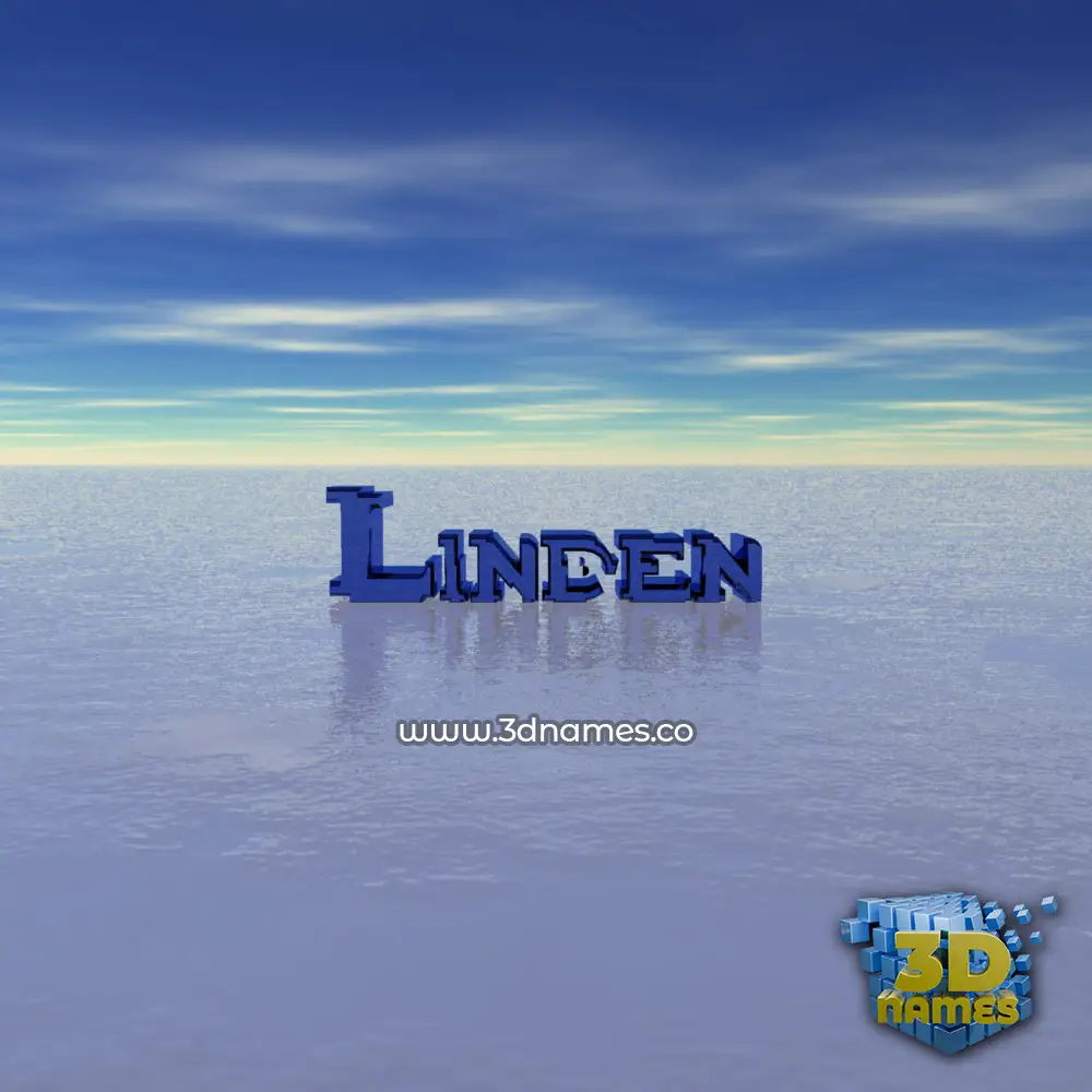 linden in Horizon style - 3D name wallpaper