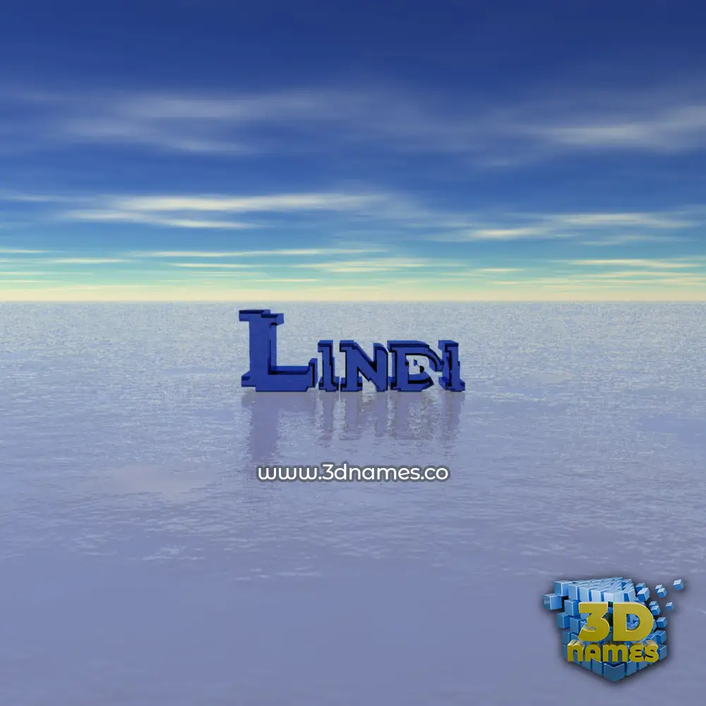 lindi in Horizon style - 3D name wallpaper