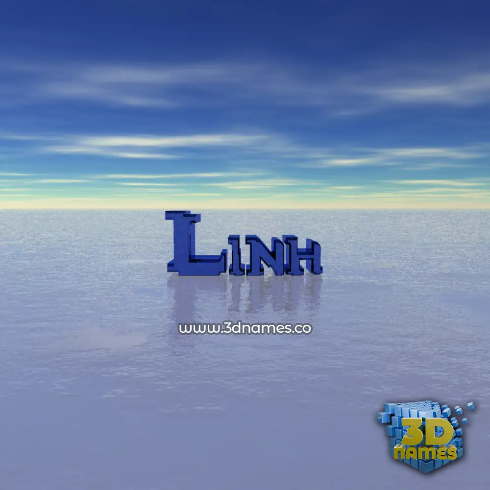 linh in Horizon style - 3D name wallpaper
