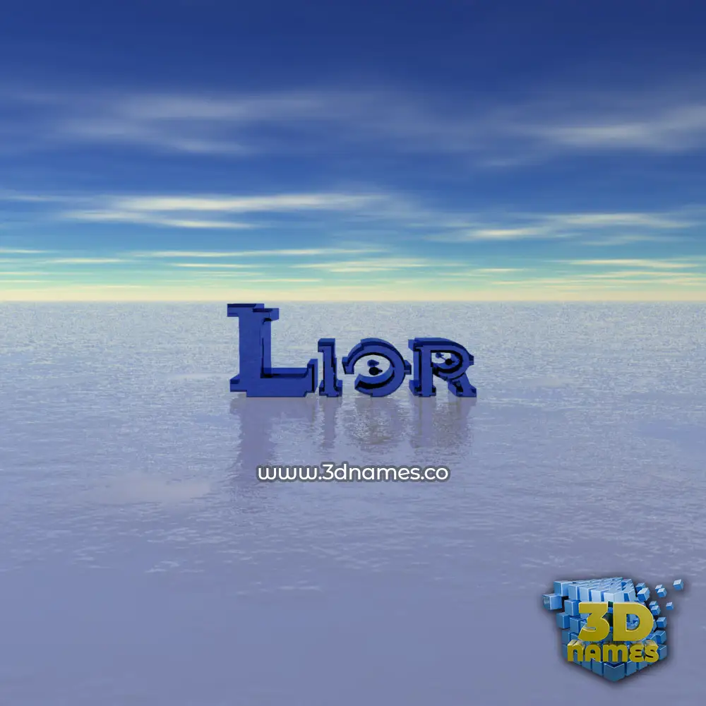 lior in Horizon style - 3D name wallpaper