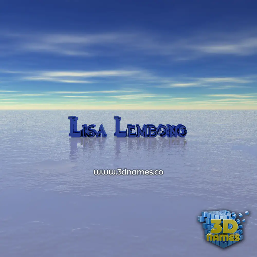 lisa lembong in Horizon style - 3D name wallpaper