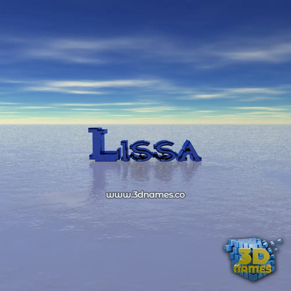 lissa in Horizon style - 3D name wallpaper