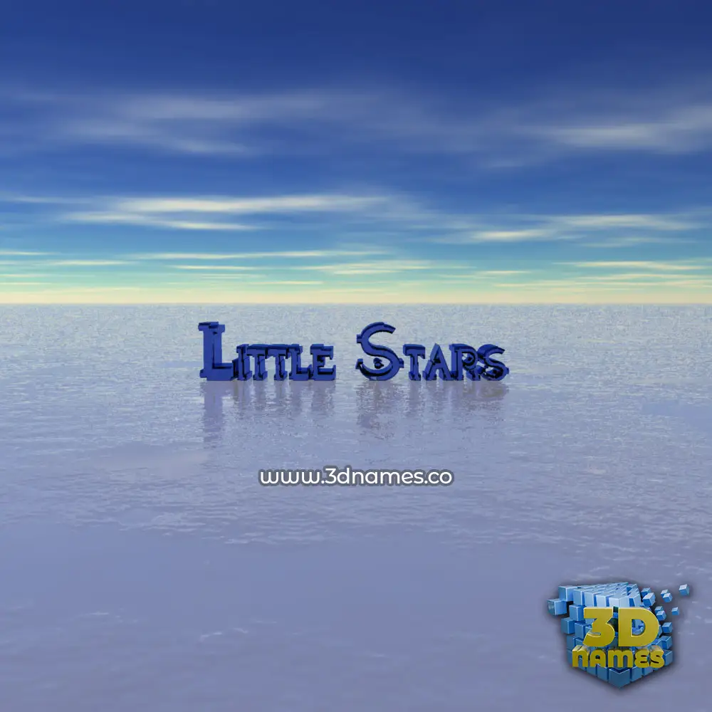 little stars in Horizon style - 3D name wallpaper
