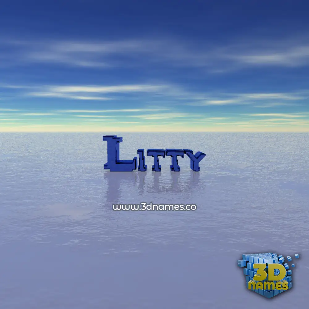 litty in Horizon style - 3D name wallpaper