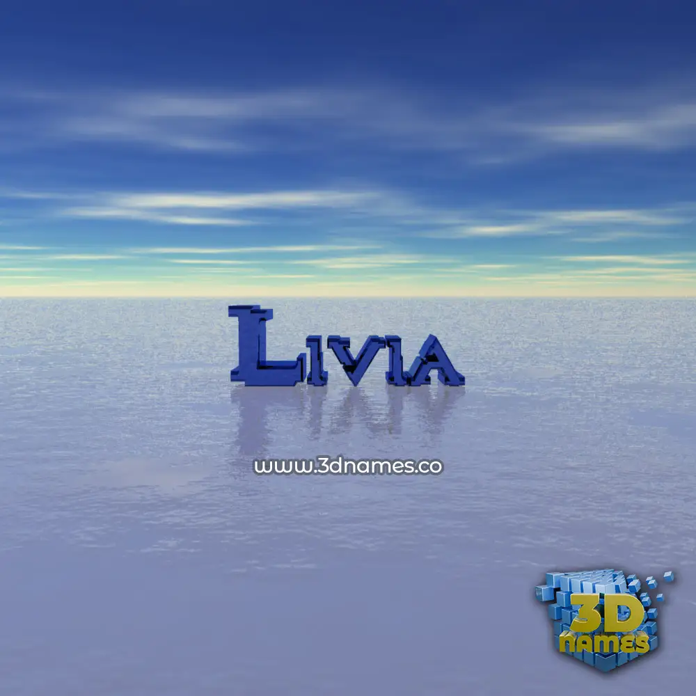 livia in Horizon style - 3D name wallpaper