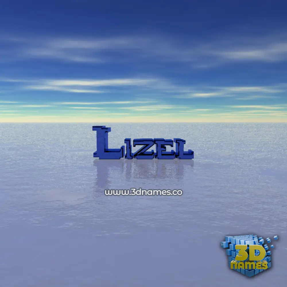 lizel in Horizon style - 3D name wallpaper
