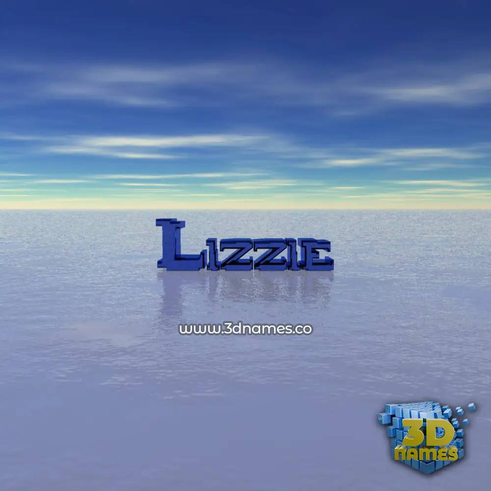 lizzie in Horizon style - 3D name wallpaper