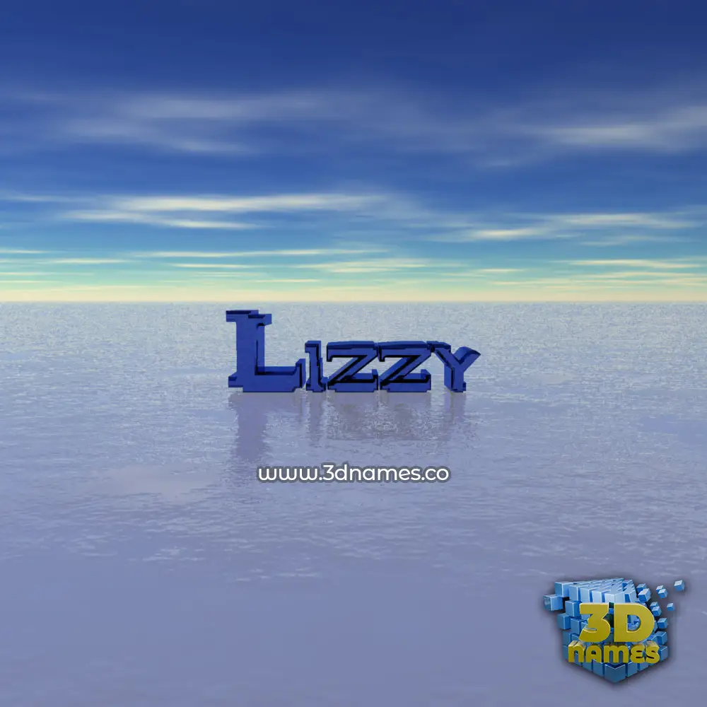 lizzy in Horizon style - 3D name wallpaper