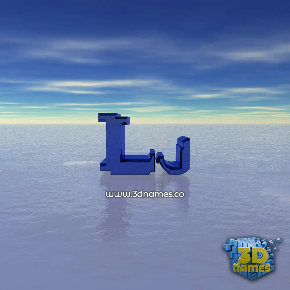 lj in Horizon style - 3D name wallpaper