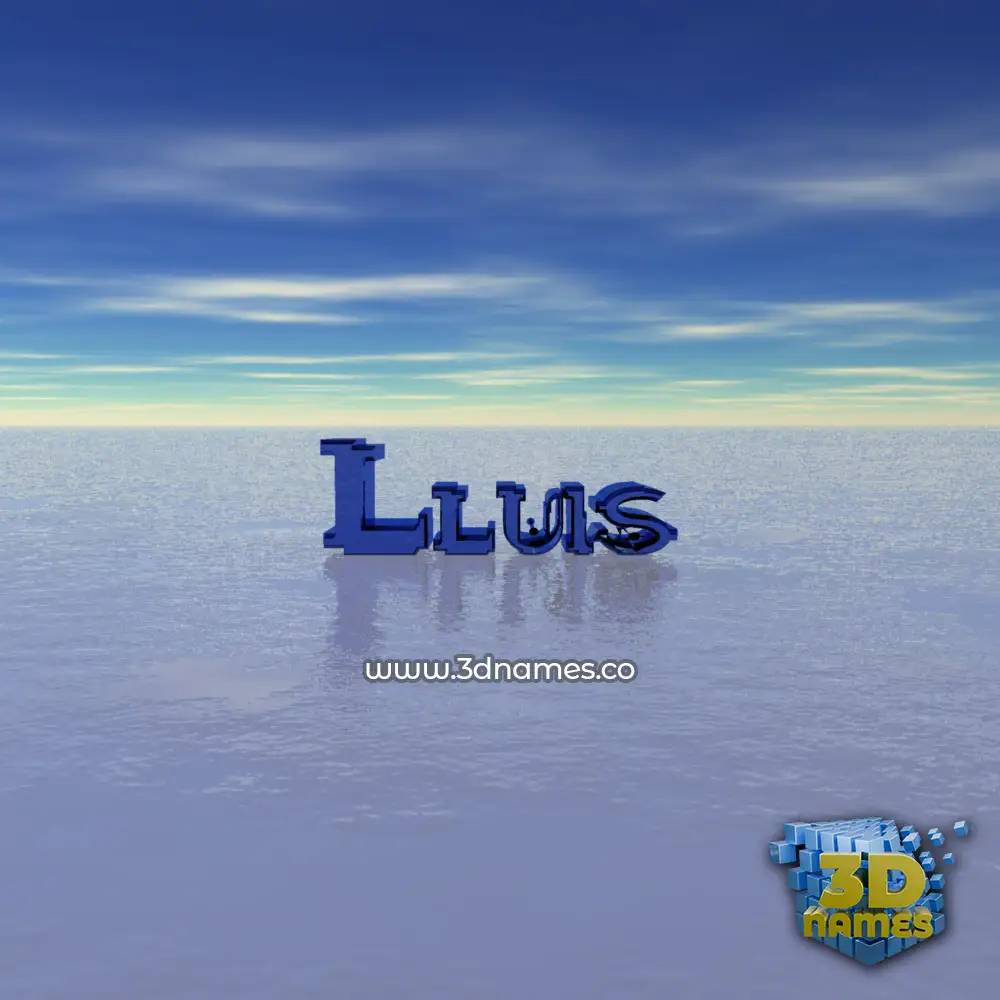 lluis in Horizon style - 3D name wallpaper