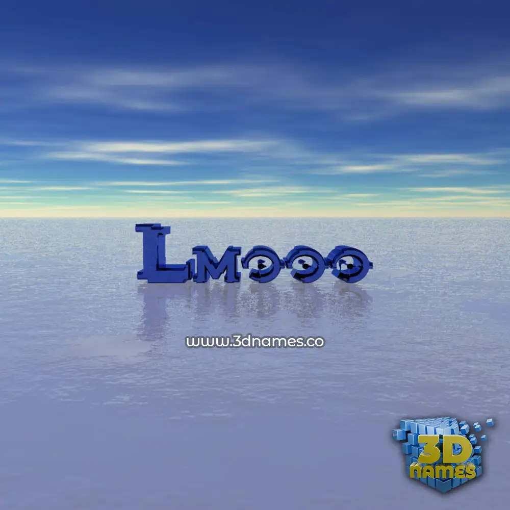 lmooo in Horizon style - 3D name wallpaper