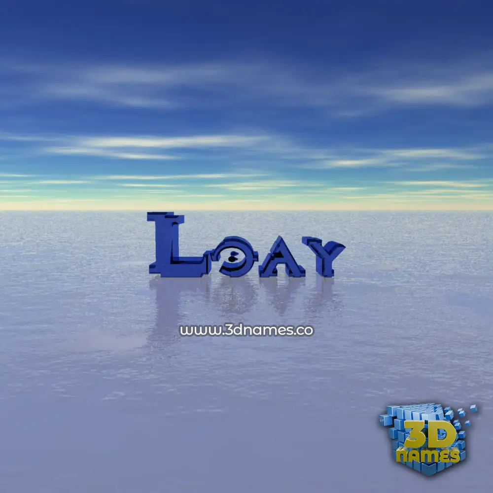 loay in Horizon style - 3D name wallpaper
